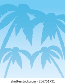 Vector illustration. Palm trees.