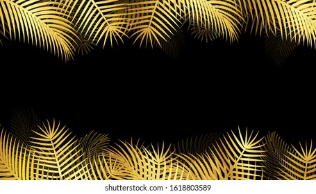 Vector illustration of palm trees seamless background.