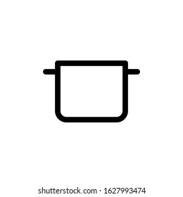 Vector, illustration, pan icon. Line design template