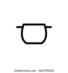 Vector, illustration, pan icon. Line design template