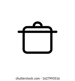Vector, illustration, pan icon. Line design template