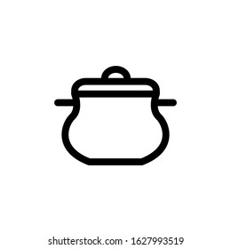 Vector, illustration, pan icon. Line design template