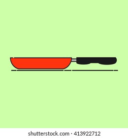 vector illustration pan, retro style