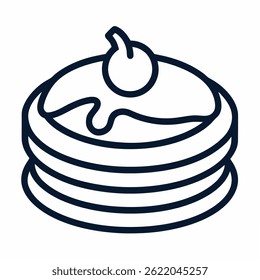 ilustração vetorial de uma panqueca