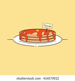 Vector illustration of Pancakes