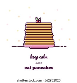 Vector illustration of pancakes.