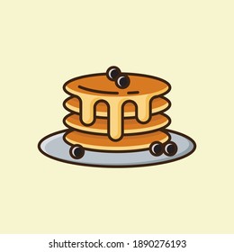 Vector illustration of pancakes. suitable for food products and restaurant menus.