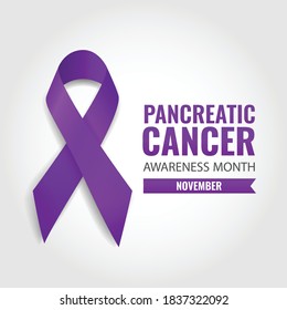 Vector Illustration of pancreatic cancer awareness. 
