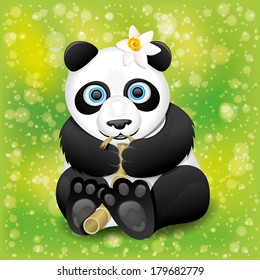 Vector illustration. Panda.