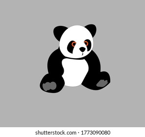 Vector illustration of a panda animal. cute panda animal characters