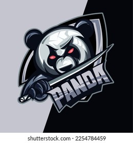 ilustración vectorial, logotipo de apoyo animal panda