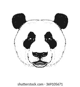 Vector illustration of a Panda Bear head. Isolated on a white background.