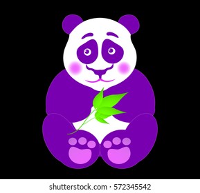 Vector illustration of panda bear for your design.  
