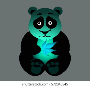 Vector illustration of panda bear for your design.  