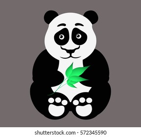 Vector illustration of panda bear for your design.  