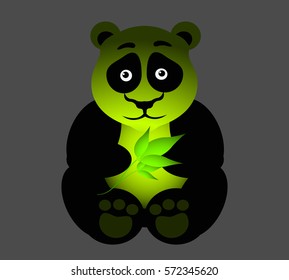 Vector illustration of panda bear for your design.  