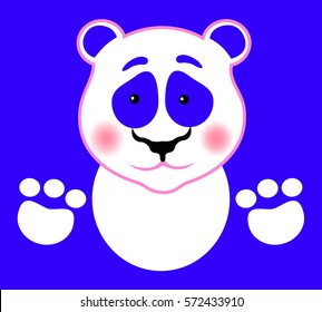 Vector illustration of panda bear for your design.  