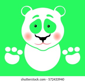 Vector illustration of panda bear for your design.  