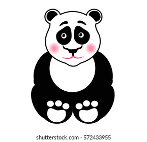 Vector illustration of panda bear for your design.  