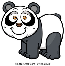 Vector illustration of panda cartoon