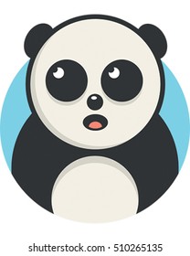 Vector Illustration of a Panda. A Cute Endangered Animal.