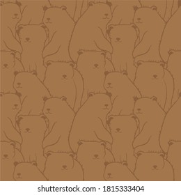 ilustración vectorial del contorno de panda 