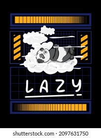 Vector illustration of a panda. Perfect geometric background, china. Use for printing, posters, T-shirts with textiles.