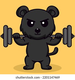 Vector illustration of panda tiger and chibi animal