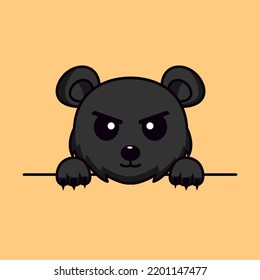 Vector illustration of panda tiger and chibi animal