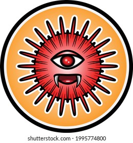 Vector illustration of a pandemic virus named Corona