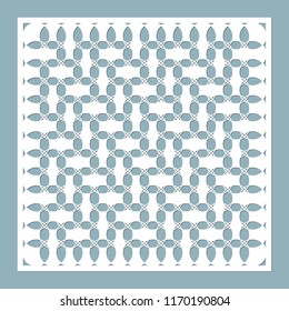 Vector illustration. panel decorative abstract cutouts, laser cutting and plotter. cut wooden panel.
