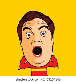 a vector illustration of Panic man