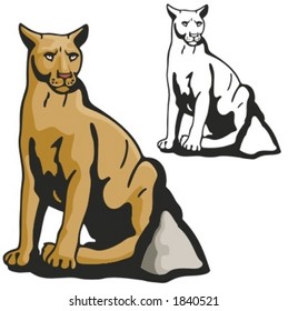 Vector illustration of a panther.
