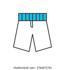 vector illustration pants flat design line icon