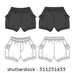 Vector illustration of pants. Front and back views