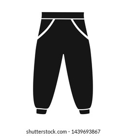 Vector illustration of pants and newborn logo. Set of pants and clothing stock vector illustration.