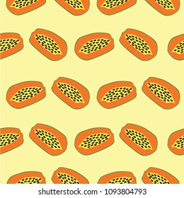 Vector illustration papaya web icon set. and background