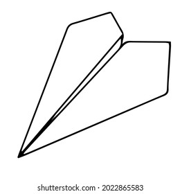 Vector illustration of a paper airplane