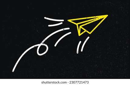 ilustración vectorial de un avión de papel