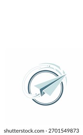 ilustração vetorial de um avião de papel 