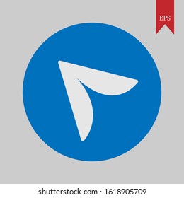 vector illustration of a paper airplane graphic, it can be used for icons, web logos, profile icons and even application logos and product logos