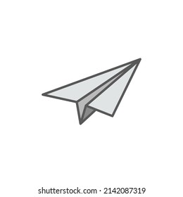 vector illustration of paper airplane icon.