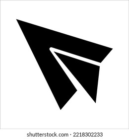 Vector illustration of a paper airplane icon symbol, on a white background.