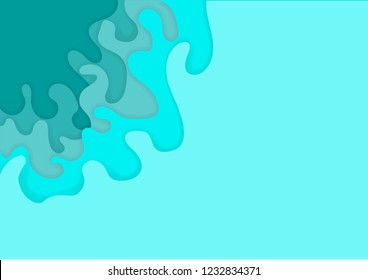 Vector illustration. Paper art cut layers. Colorful background. Paper art cutout style for presentations, flyers, posters and banners