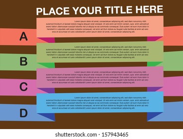 Vector illustration of Paper Banner Progress choice or versions. Infographics template.