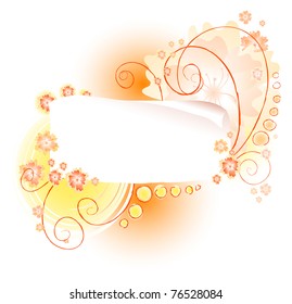 Vector illustration of paper with beautiful flowers