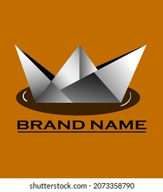 ilustración vectorial de un barco de papel, adecuado para logotipos, marcas, símbolos, iconos,

