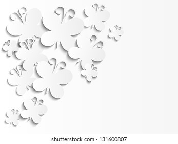 Vector illustration of paper butterflies