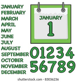 Vector illustration of a paper calendar with some days ripped off. Easy to configure date with numbers and months.
