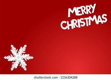 vector illustration of a paper christmas snowflake card